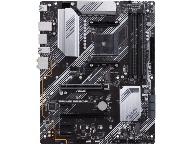 Дънна платка ASUS PRIME B550-PLUS, socket AM4, 4xDDR4, Aura Sync, PCIe 4.0, Dual M.2