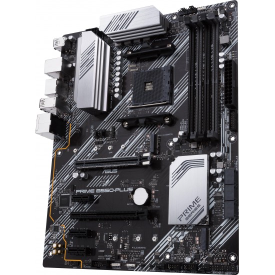 Дънна платка ASUS PRIME B550-PLUS, socket AM4, 4xDDR4, Aura Sync, PCIe 4.0, Dual M.2