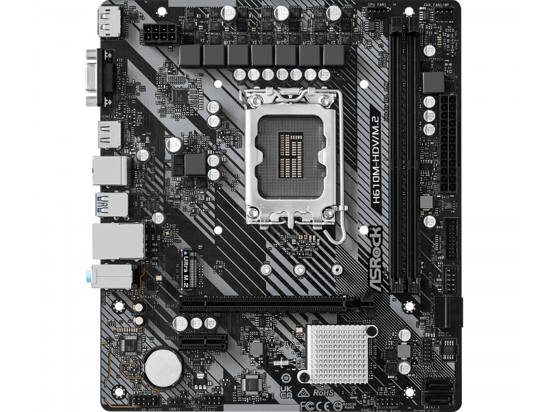Дънна платка ASRock H610M-HDV/M.2 R 2.0, LGA1700, DDR4, mATX