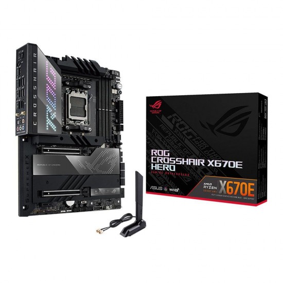 Дънна платка ASUS ROG CROSSHAIR X670E HERO, AM5, DDR5, Wi-Fi6E, PCIe 5.0