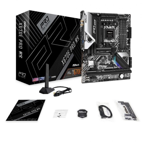 Дънна платка ASROCK X670E PRO RS, Socket AM5, ATX, 4xDDR5