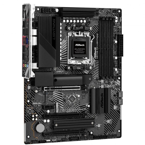 Дънна платка ASROCK X670E PG Lightning, Socket AM5, ATX, 4xDDR5