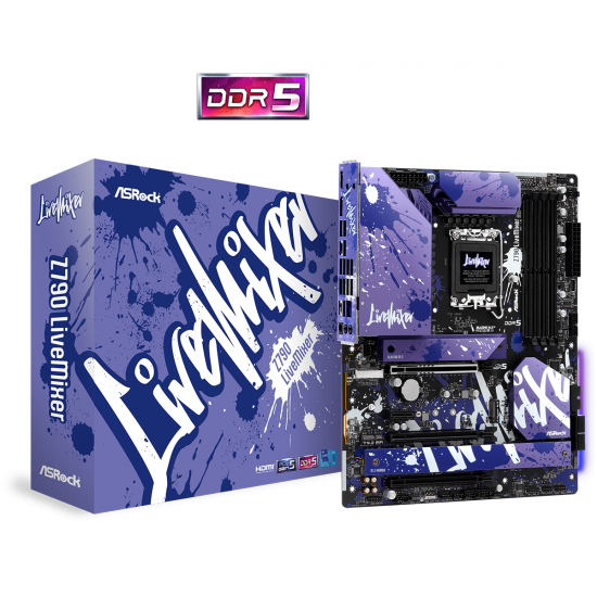 Дънна платка ASROCK Z790 LiveMixer, LGA 1700, DDR5, PCIe 5.0 Limited Edition