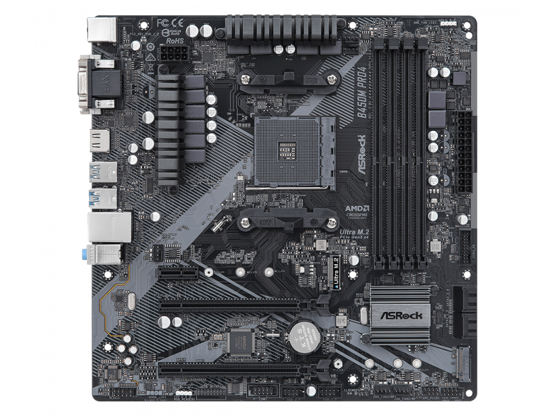 Дънна платка ASROCK B450M Pro4 R2.0