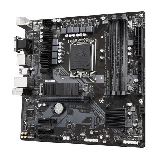 Дънна платка GIGABYTE B760M DS3H, socket 1700, ATX, 4xDDR4