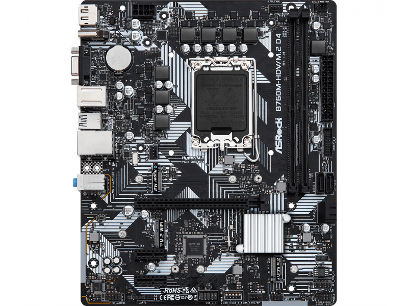 Дънна платка ASRock B760M-HDV M.2, LGA1700, DDR4, ATX