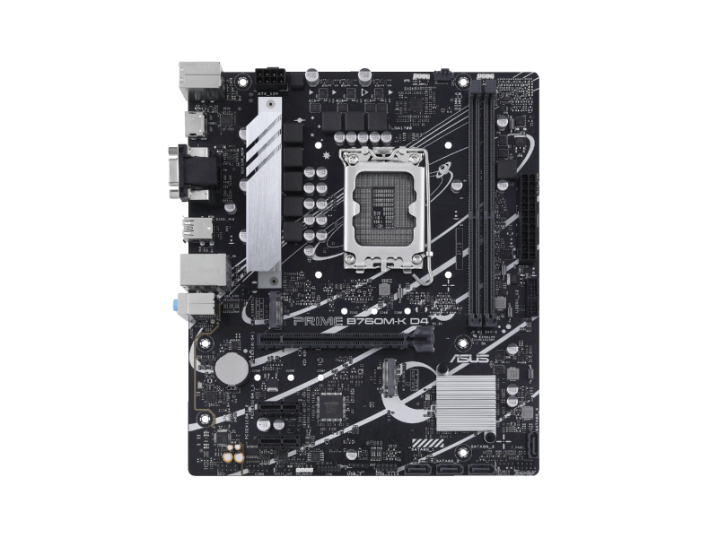 Дънна платка ASUS PRIME B760M-K D4, LGA 1700, mATX, 2xDDR4, 2xM.2 Gen4