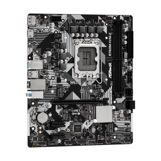 Дънна платка ASRock B760M-H/M.2, LGA1700, DDR5, mATX