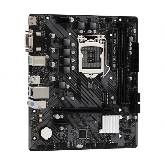 Дънна платка ASRock H510M-HDV/M.2 SE, LGA1200, DDR4, mATX