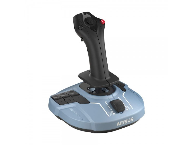 Жичен джойстик Thrustmaster TCA Sidestick Airbus Edition, авиосимулатор за PC, Черен;Син