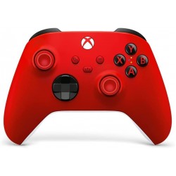 Геймърски контролер Microsoft, За Xbox, Безжичен, Червен