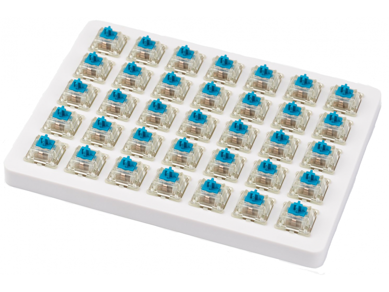 Суичове за механична клавиатура Keychron Cherry MX, Blue, RGB, Switch Set 35 броя