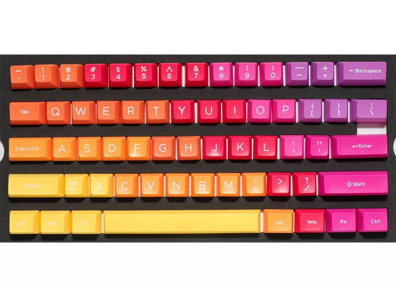 Капачки за механична клавиатура Ducky Afterglow, 108-Keycap Set ABS, Double-Shot, US Layout