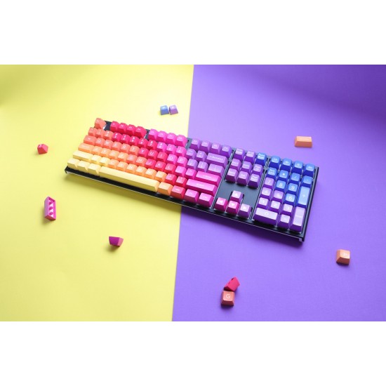 Капачки за механична клавиатура Ducky Afterglow, 108-Keycap Set ABS, Double-Shot, US Layout