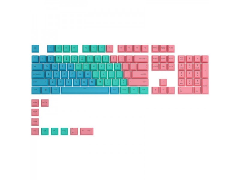 Капачки за механична клавиатура Glorious GPBT Doubleshot 114-Keycap Pastel US-Layout