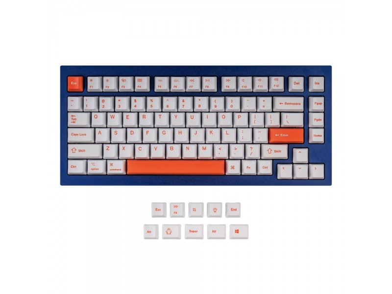 Капачки за механична клавиатура Keychron Orange 92-Keycap Set PBT Dye-Sub US Layout