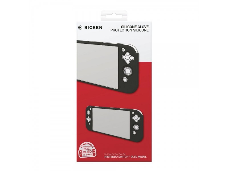 Силиконов защитен калъф Big Ben Silicon Glove, черен (Nintendo Switch OLED)