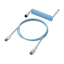 Кабел за клавиатура HyperX Coiled Cable USB-C Light Blue-White Кабел за клавиатура HyperX Coiled Cable USB-C Light Blue-White