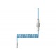 Кабел за клавиатура HyperX Coiled Cable USB-C Light Blue-White