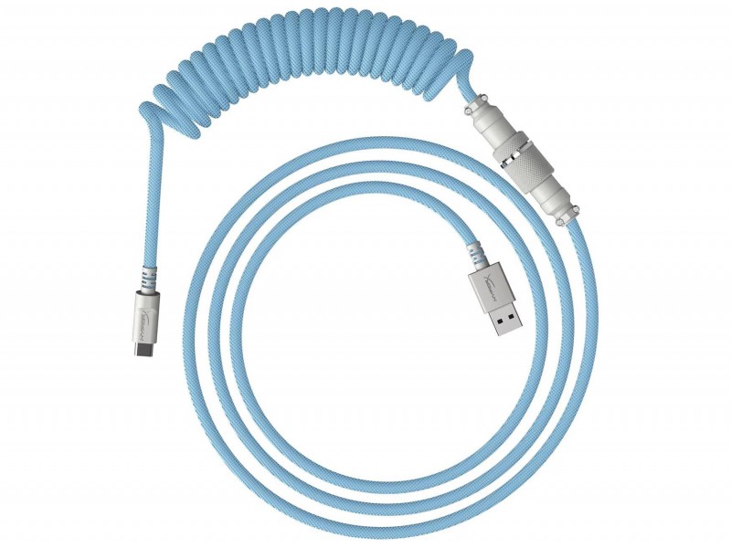 Кабел за клавиатура HyperX Coiled Cable USB-C Light Blue-White