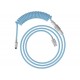 Кабел за клавиатура HyperX Coiled Cable USB-C Light Blue-White