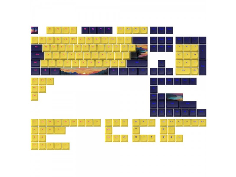 Капачки за механична клавиатура Dark Project - Sunset PBT - ANSI & ISO