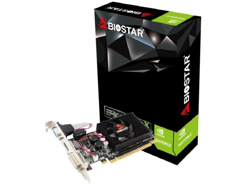 Видео карта BIOSTAR GeForce 210, 1GB, GDDR3, 64 bit, DVI-I, D-Sub, HDMI