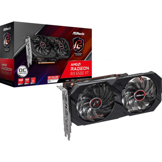 Видеокарта ASRock AMD Radeon RX 6500 XT Phantom Gaming D 4GB GDDR6 OC