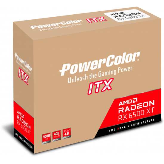 Видеокарта PowerColor AMD Radeon RX 6500 XT ITX 4GB GDDR6