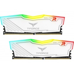 Памет Team Group T-Force Delta RGB White DDR4 - 16GB (2x8GB) 3200MHz CL16-18-18-38 1.35V
