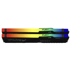 Памет Kingston FURY Beast Black RGB 64GB(2x32GB) DDR5 PC5-44800 5600MHz CL40 KF556C40BBAK2-64 Памет Kingston FURY Beast Black RGB 64GB(2x32GB) DDR5 PC5-44800 5600MHz CL40 KF556C40BBAK2-64