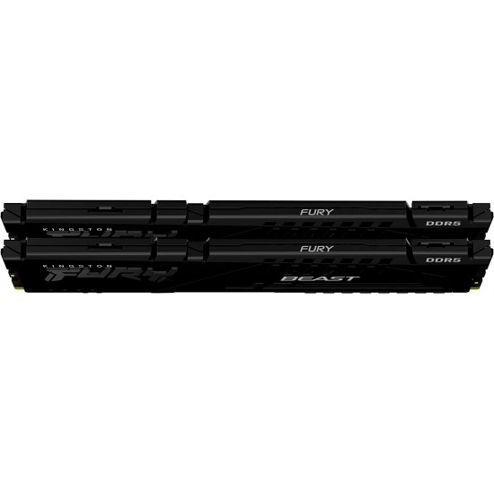 Памет Kingston FURY Beast Black 16GB(2x8GB) DDR5,4800MHz, CL38, KF548C38BBK2-16