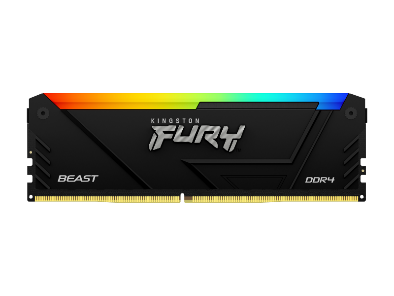 Памет Kingston FURY Beast Black RGB 32GB DDR4 3200MHz CL16 2Rx8 KF432C16BB2A/32