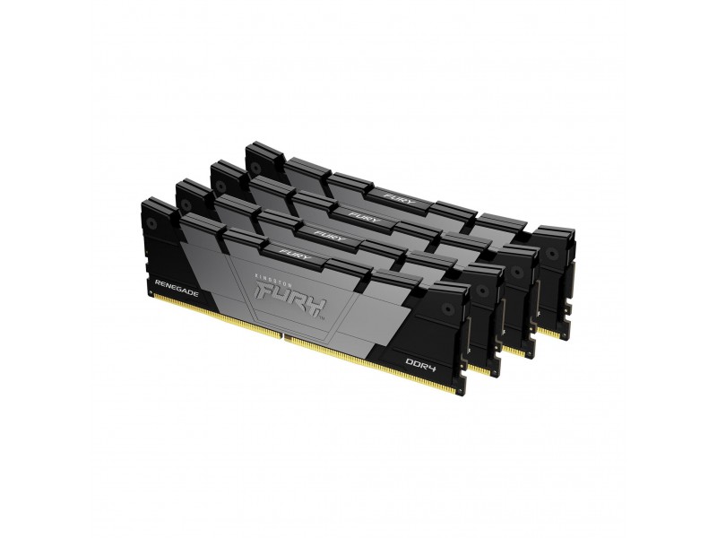 Памет Kingston FURY Renegade Black 64GB (4x16GB) DDR4 3200MHz CL16 KF432C16RB12K4/64