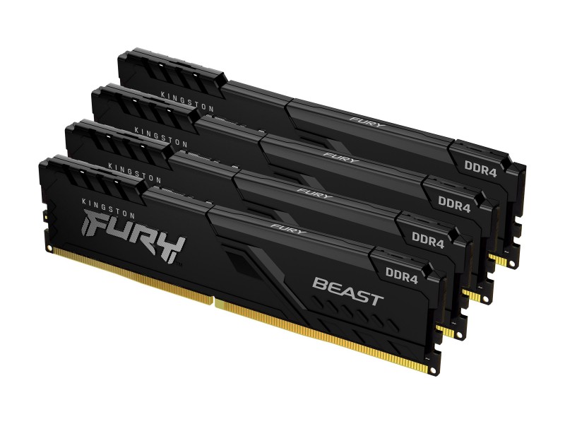 Памет Kingston FURY Beast 128GB(4x32GB) DDR4 3600MHz CL18 KF436C18BBK4/128
