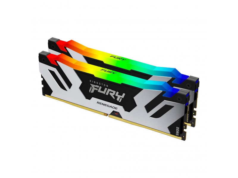 Памет Kingston Fury Renegade Silver/Black RGB 32GB(2x16GB) DDR5 7200MHz CL38 KF572C38RSAK2-32, XMP