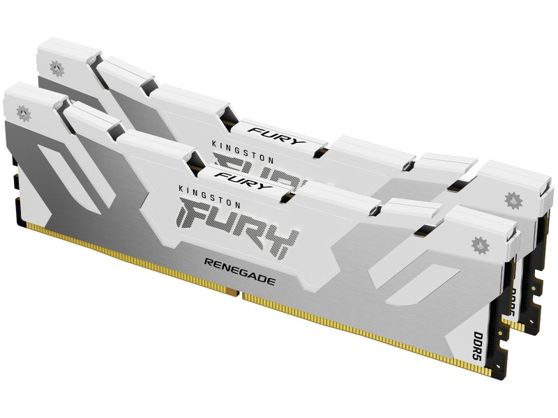 Памет Kingston Fury Renegade White 32GB(2x16GB) DDR5 7200MHz CL38 KF572C38RWK2-32, XMP
