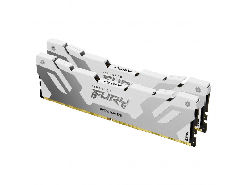 Памет Kingston Fury Renegade White 32GB(2x16GB) DDR5 8000MHz CL38 KF580C38RWK2-32, XMP