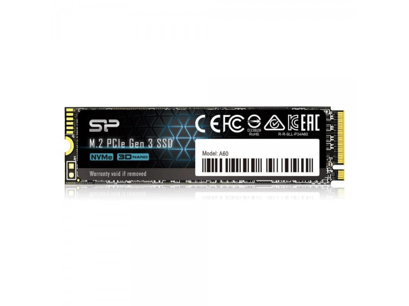 SSD Silicon Power A60 M.2-2280 PCIe Gen 3x4 NVMe 256GB