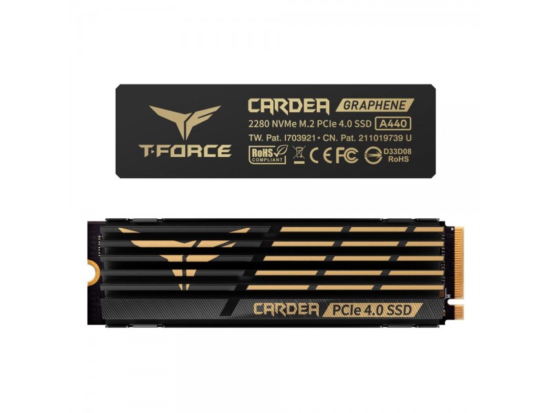 SSD Team Group T-Force Cardea A440, M.2 2280 1TB PCI-e 4.0 x4 NVMe 1.4 с Охладител