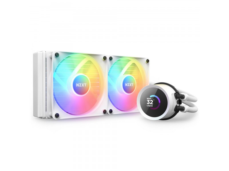 Охладител за процесор NZXT Kraken 240 RGB White, LCD Display