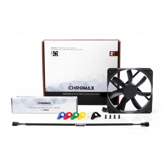 Вентилатор Noctua 120mm NF-S12A PWM Chromax.black.swap