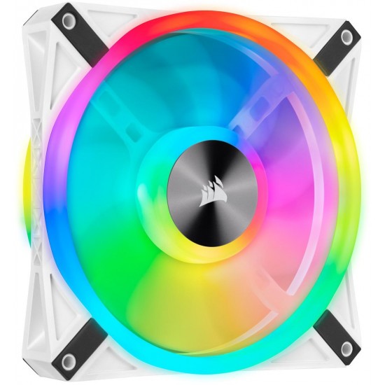 Вентилатори Corsair iCUE QL140 RGB PWM, 2 Fan комплект, Включен контролер Lightning Node CORE, Бял