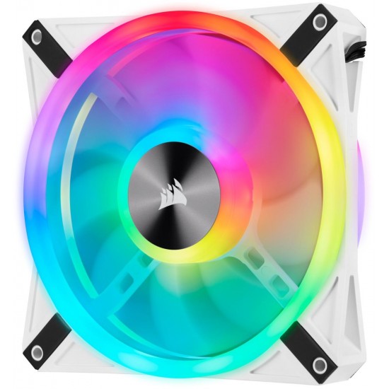 Вентилатори Corsair iCUE QL140 RGB PWM, 2 Fan комплект, Включен контролер Lightning Node CORE, Бял