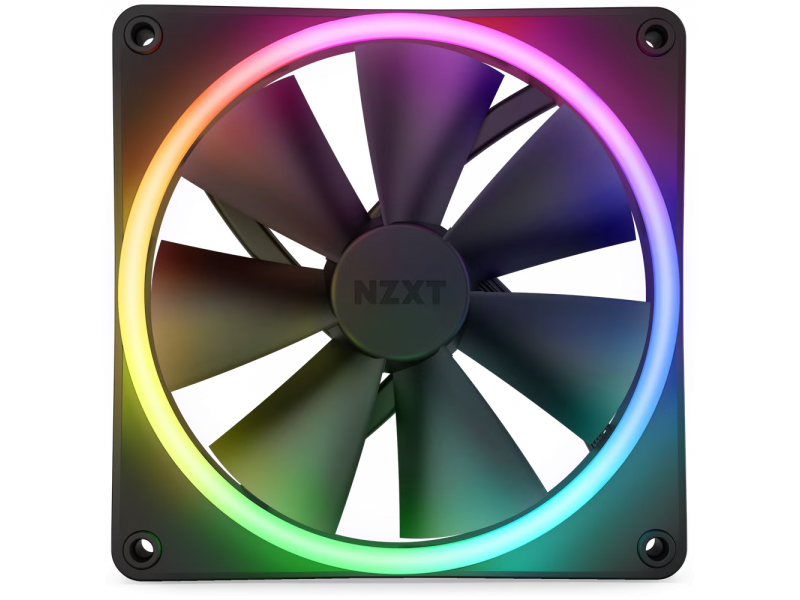 Вентилатор NZXT F140 RGB Duo, Черен