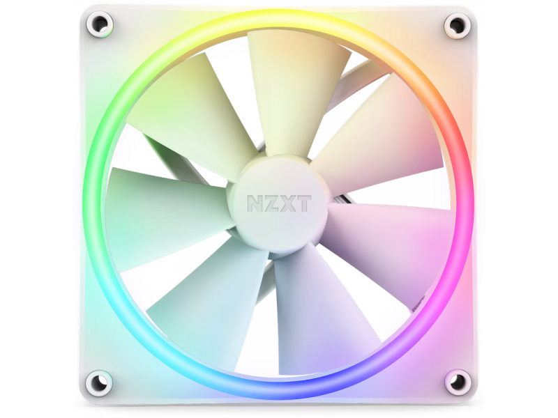 Вентилатор NZXT F140 RGB Duo, Бял