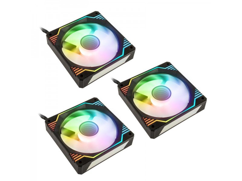 Комплект Вентилатори Kolink Umbra X 3 x 120mm ARGB High Performance PWM, Черен