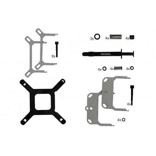 Воден блок за процесор Alphacool Eisbaer (Solo), 2600rpm, chrome