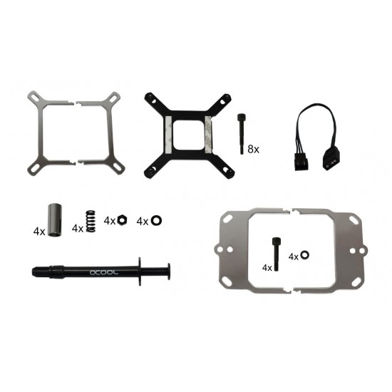 Воден блок за процесор Alphacool Eisblock XPX Aurora Edge, Acryl Chrome, Digital RGB