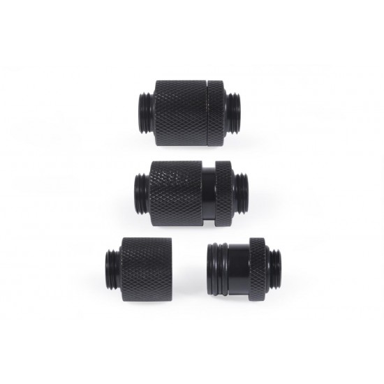D-Plug Alphacool ES, 20mm, G1/4 AG auf G1/4 AG, Черен мат
